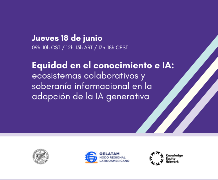Equidad en el conocimiento e IA: ecosistemas colaborativos y soberanía informacional en la adopción de la IA generativa. Jeuves 18 de junio.